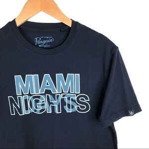 Munsingwear Penguin men navy blue Miami t-shirt graphic tee Small